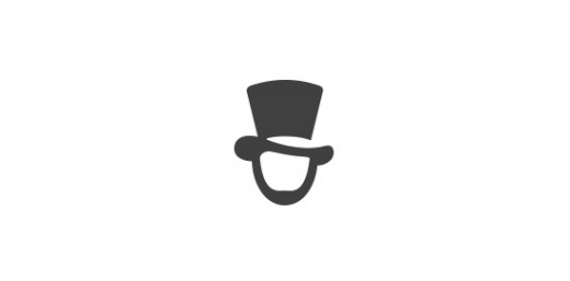 黑色魔术帽,卡通简约logo设计