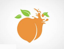 桃子冰沙咖啡馆logo设计
