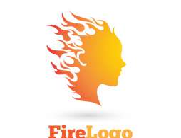 火焰女子头像logo设计欣赏