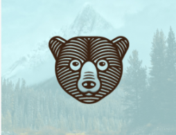 森林熊卡通商标欣赏