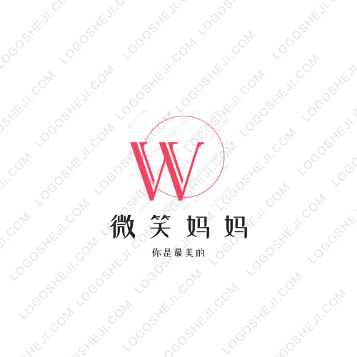 微笑妈妈logo设计