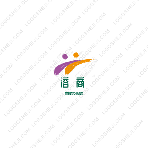 粉红链接logo设计