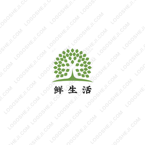 鲜生活logo设计