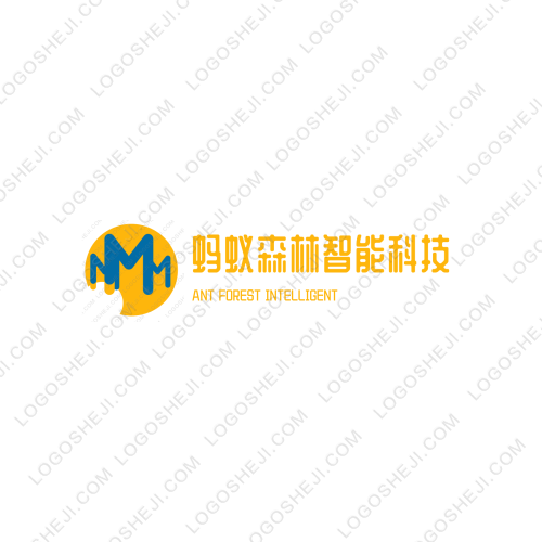 蚂蚁森林智能科技logo设计