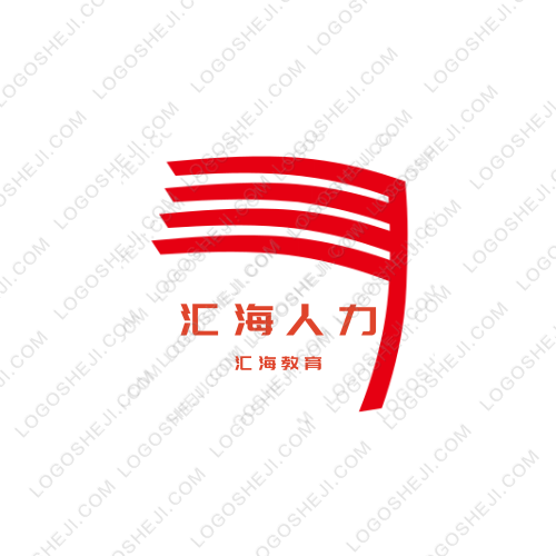 汇海人力logo设计