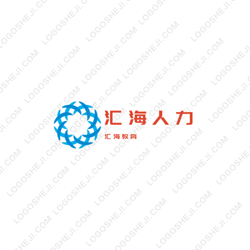 汇海人力logo设计